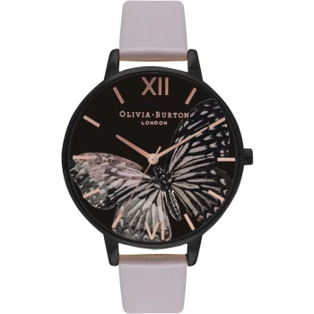 Image of After Dark Butterfly Black & Grey Lilac Watch