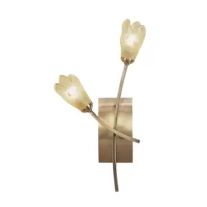 Image of Pietra Wall Lamp Switched 2 Light G9, Antique Brass