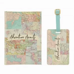 image of Sass & Belle Vintage Map Collage Travel Set