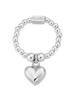 image of Chlobo Sterling Silver Mini Puffed Heart Ring