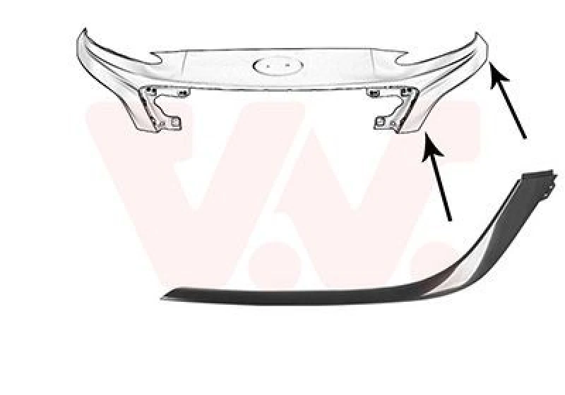 Image of VAN WEZEL Bumper moulding VAN WEZEL 8150585