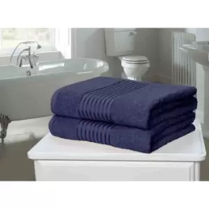 image of Rapport Home Furnishings Windsor 500gsm Towel Bale - 2 Piece - Denim