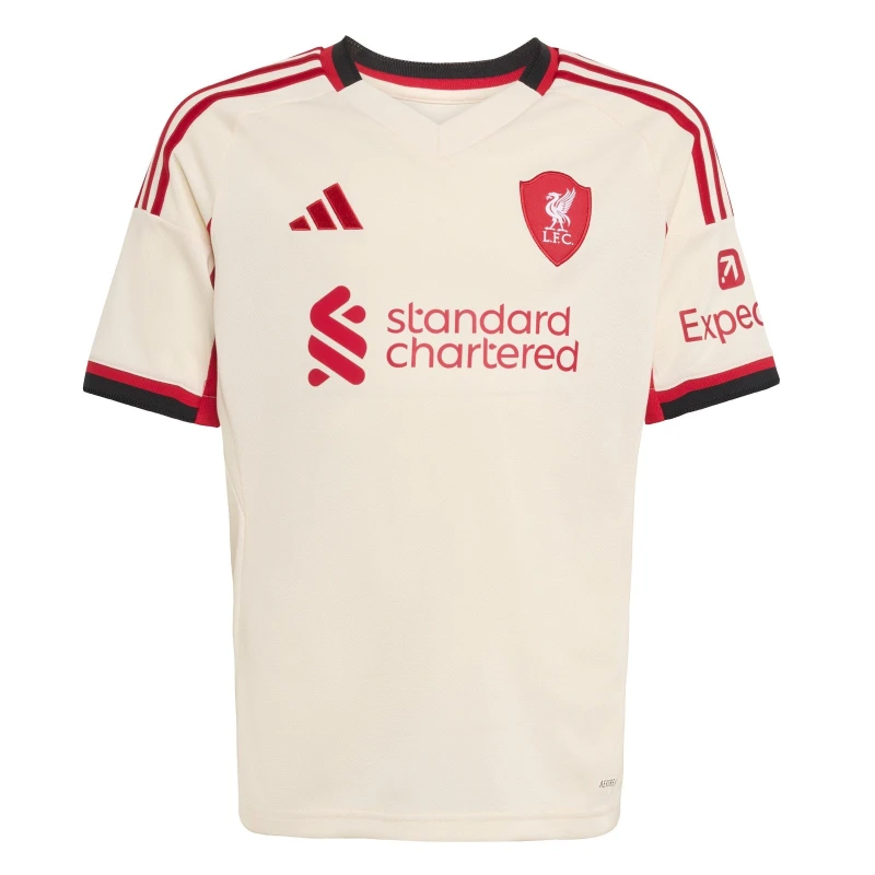 Image of Adidas Liverpool FC Kids Away Jersey 2025/26 Blanc Unisex 11/12 ans JV6453