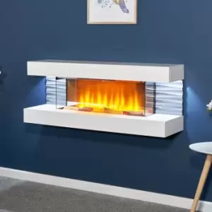 Image of WM-9332 Electric Wall Mounted Fireplace Heater White Remote Control - Sureflame
