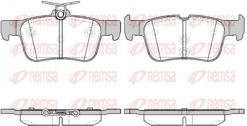 Image of REMSA Brake pad set REMSA 1551.42