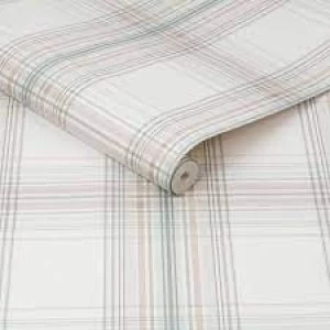 Image of Fresco Iona Check Wallpaper Duck Egg Paper