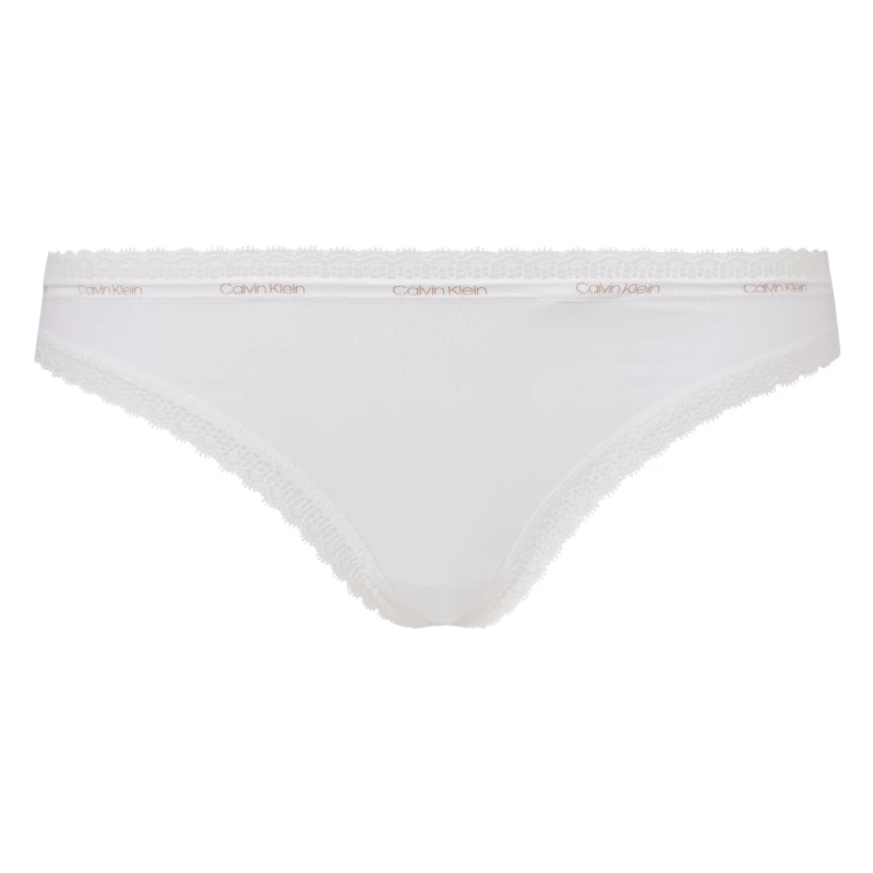 Image of Calvin Klein Bottoms Up Thong - White White 8