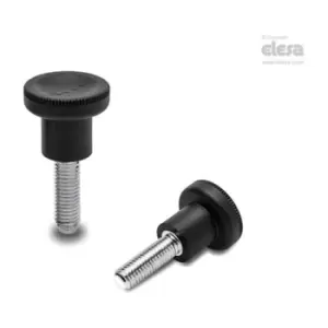 Image of Elesa - Knurled knob-EKK.31 p-M6x16-C1 Black