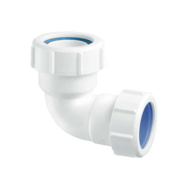 Image of McAlpine MS4-ISO 1.25" x 32mm 90° Multifit Bend - Multifit x European Pipe Size White