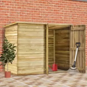 image of Garden Shed House Impregnated Pinewood 232x110x170cm - Brown - Vidaxl