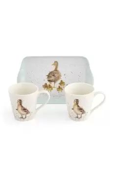 Image of Lovely Mum Duck & Ducklings Mug and Tray Set