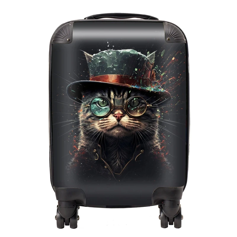 Image of Warren Reed - Designer Cat Splashart Suitcase Size: Large Multicolor Unisex Large