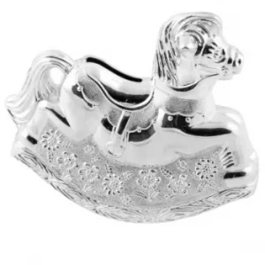 image of Bambino Silver Plated Rocking Horse Money Box