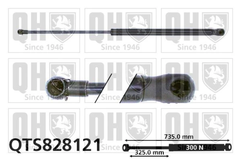 Image of QUINTON HAZELL Bonnet strut QUINTON HAZELL QTS828121