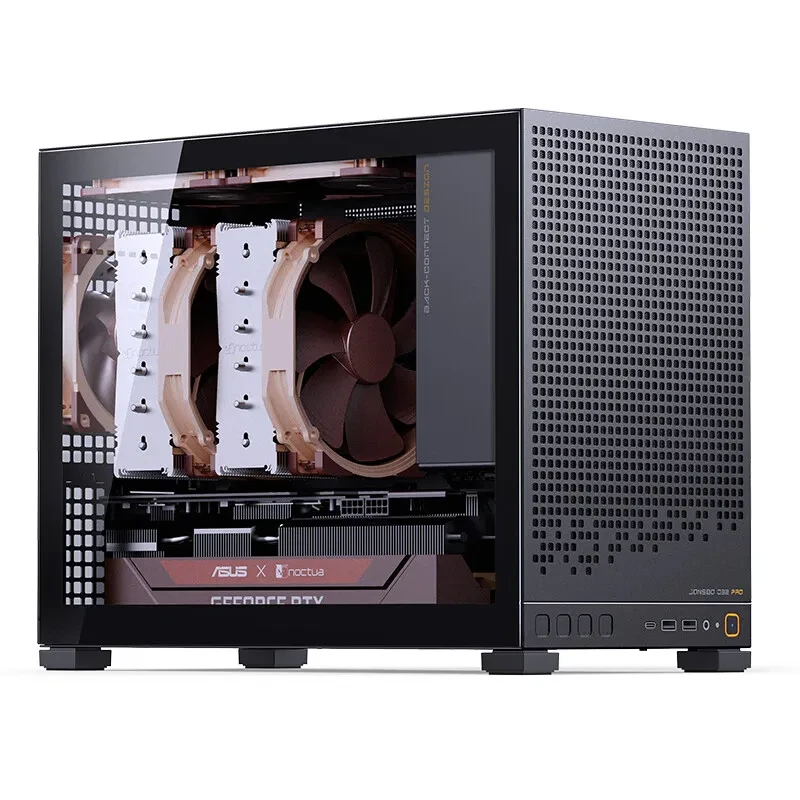 Image of JONSBO D32 PRO Rear Plug Motherboard Desktop PC MATX Gaming Side-Transparent Office Business Case ATX Power 240 Liquid Cooling