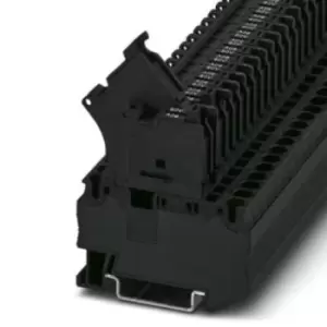 image of Phoenix Contact Black ST 4-HESILED 60 (5X20) Standard Din Rail Terminal, 0.08 4 mm, 0.08 6 mm, 60 V