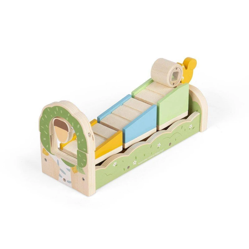 Image of Bigjigs Toys Wooden Squirrel Shape Sorter and Ramp Game Multi unisex