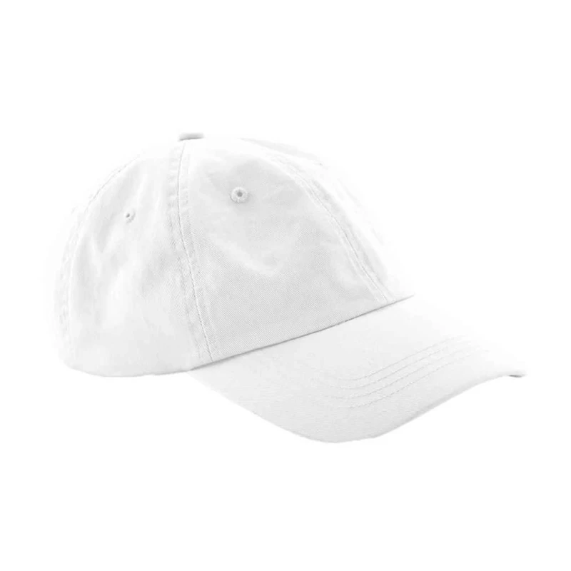 Image of Beechfield Beechfield Men 6 Panel Low Profile Dad Hat in White White One Size Male 5063693810498