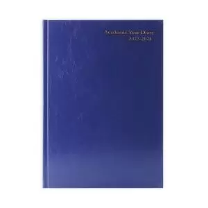 image of Academic Diary Day Per Page A5 Blue 2023-2024 KF1A5ABU23 KF1A5ABU23