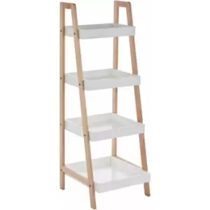 image of Premier Housewares - 4 Tier Birch Wood Bathroom Shelf