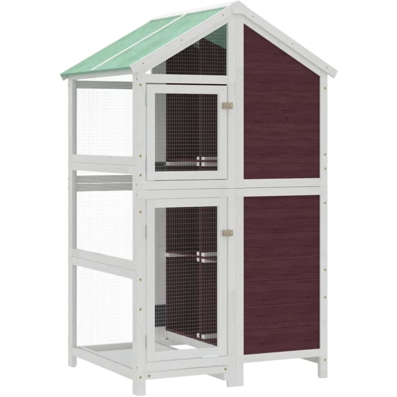 Image of vidaXL Bird House Mocha 97x81x152cm Solid Wood Pine, Brown 172260