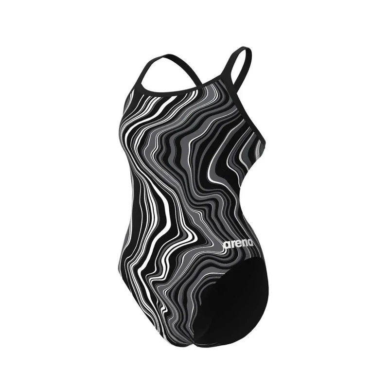 Image of Womens 1 Piece swimsuit Arena Marbled Noir Female 32