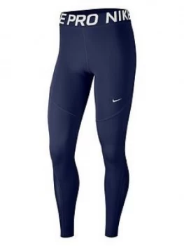 image of Nike Training Pro Legging - Blue, Size S, Women