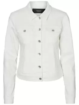 image of VERO MODA Short Denim Jacket Women White