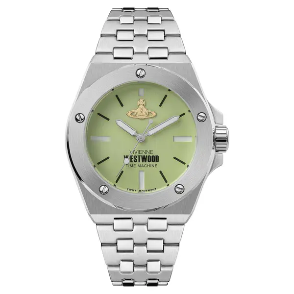 Vivienne Westwood Leamouth Green Dial Stainless Steel Bracelet Unisex Watch VV271GRSL VV271GRSL