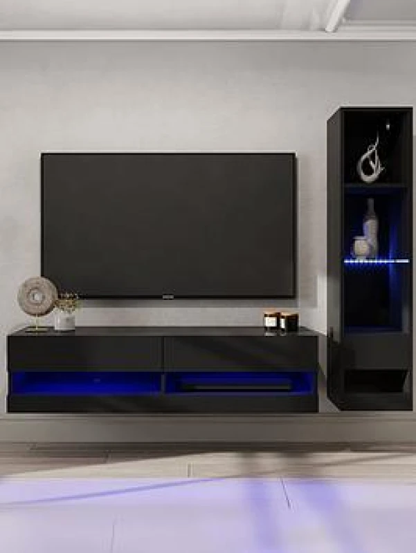 Image of GFW GFW Galicia 2 Piece Furniture Set with 120cm - Black
