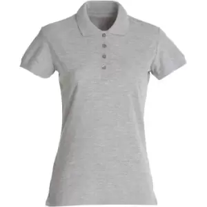 Image of Clique Womens/Ladies Melange Polo Shirt (L) (Grey)