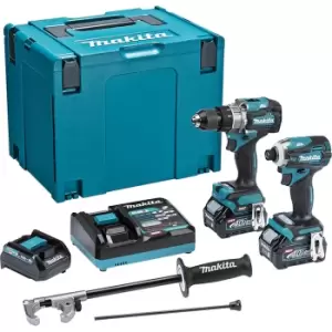 Image of Makita DK0114G207 40v Max XGT Brushless Combi Drill and Impact Driver 2 x 2.5ah Li-ion Charger Case