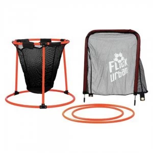 image of Football Flick Urban Skills Training Net, Goal and Hoop Set