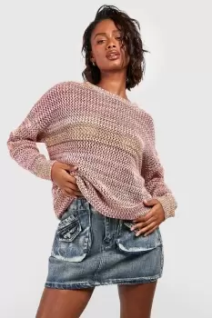 image of Oversized Marl Knit Jumper