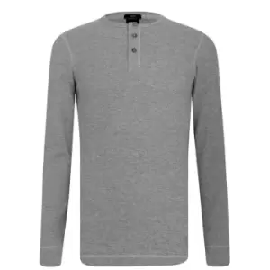 Image of Boss Triflash Waffle Sweater - Grey