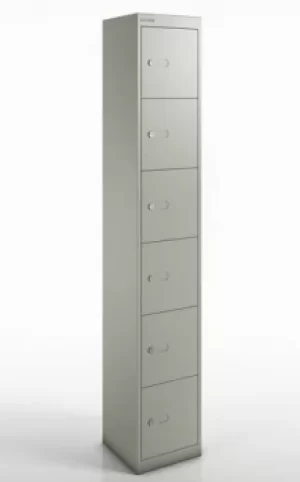 image of Qube by Bisley Locker 6 Door 1800mm High 457 Deep Goose Grey