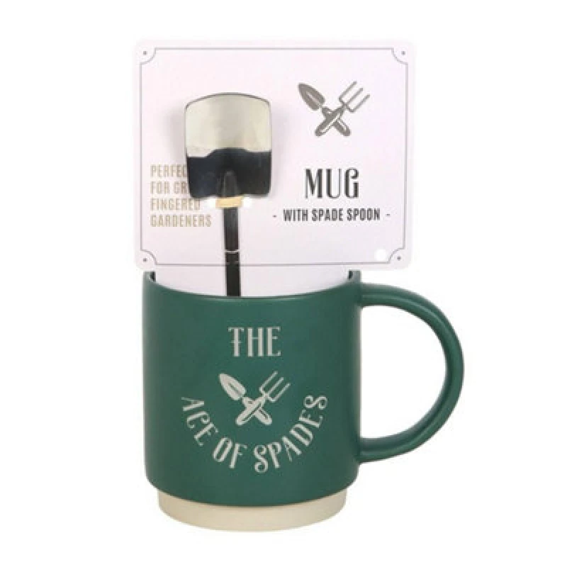 Image of Something Different Something Different Ace of Spades Mug Set in Light Green Light Green One Size Unisex 5063703387507