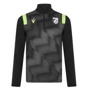 Image of Macron Cardiff Quarter Zip Jacket Mens - Black
