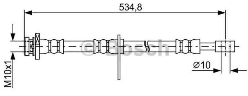 Image of Bosch 1 987 481 851 Brake Hose 525 SUZUKI: Grand Vitara 2 SUV Brake Hose (83)