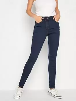 Image of Long Tall Sally Ava Skinny Dark Indigo 34In, Blue, Size 8, Length 38, Women