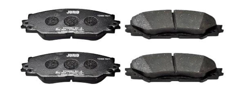 Image of JURID 572598J Brake pad set not prepared for wear warning indicator, without accessories Brake Pad Set,disc brake (402)