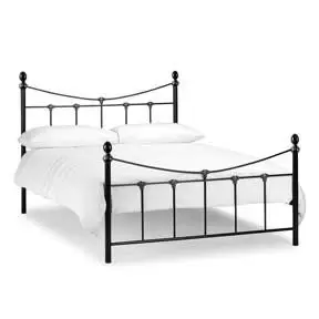 image of Julian Bowen Rebecca Bed 150cm Black/Gold