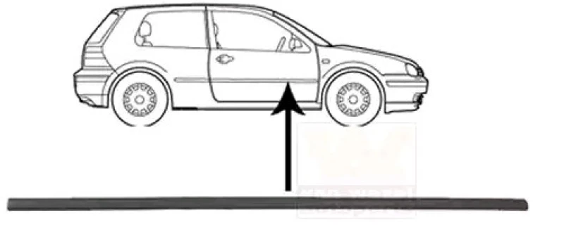 Image of VAN WEZEL 5888428 Moldings Trim-/Protection Strip,door (1005)