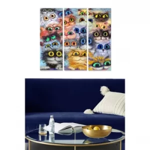 Image of MDF1019005447 Multicolor Decorative MDF Painting (3 Pieces)