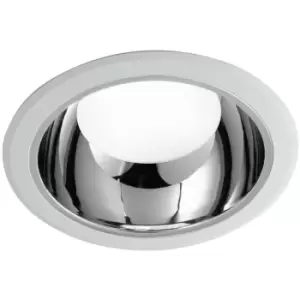 Image of 25-fan Europe - Spot encastre Mack blanc avec reflecteur chrome ampoules 10,2cm