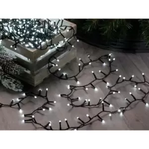Image of Festive Indoor & Outdoor 7ft Christmas Tree Glow-Worm Lights 1000 White LEDs