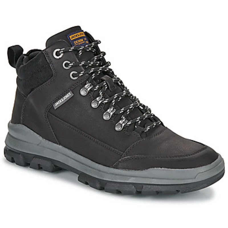Image of Jack & Jones JFWIMPERIAL PU BOOT mens Mid Boots in Black
