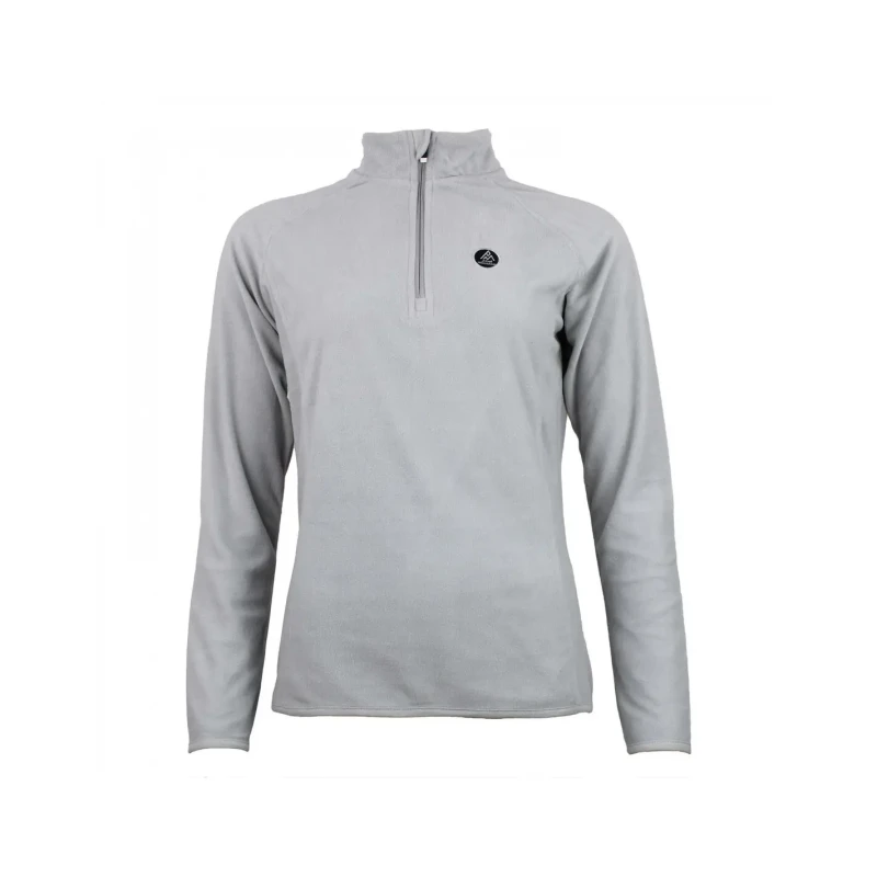 Image of Womens 1/2 zip fleece Peak Mountain Micro Gris Female L