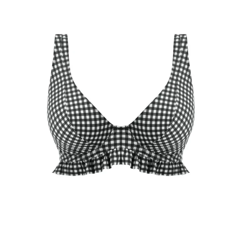 Image of Freya Womens underwired swimsuit top with straps Freya Check In Noir Female 90E
