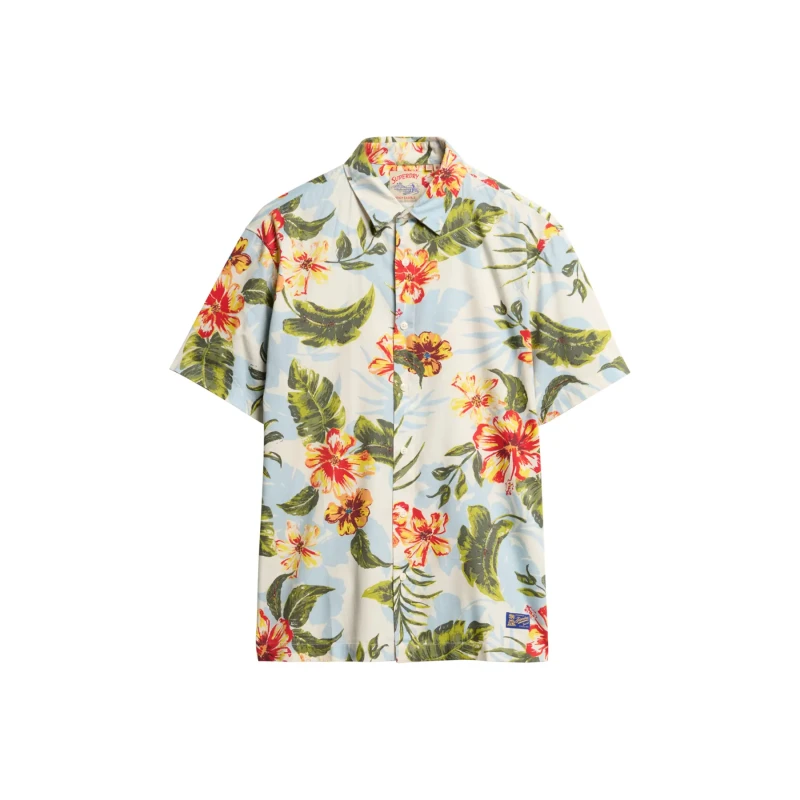 Image of Superdry Shirt Superdry Hawaiian Print Orange Male 2XL
